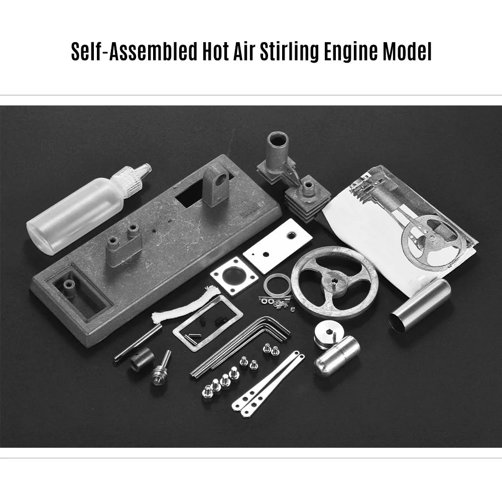 Mini Hot Air Stirling Engine DIY Kit – STEM Physics Model