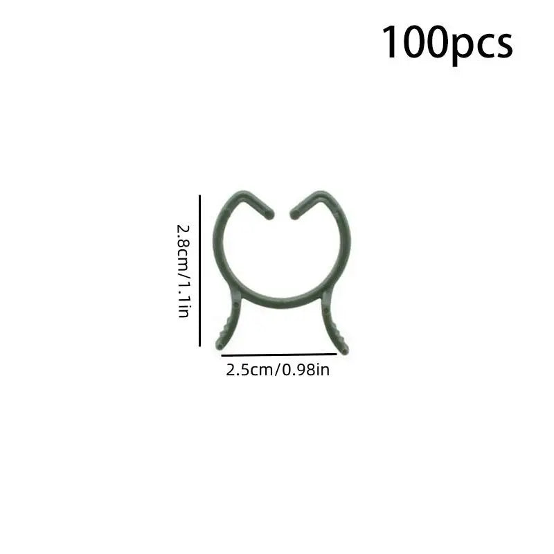 100/200Pcs Horticultural Clip Ring Butterfly Buckle Large Eight Character Plant Binding Tie Plant Support Climbing Plant Clip Peaceful Pleasures Health and Wellness 100pcs Medium
