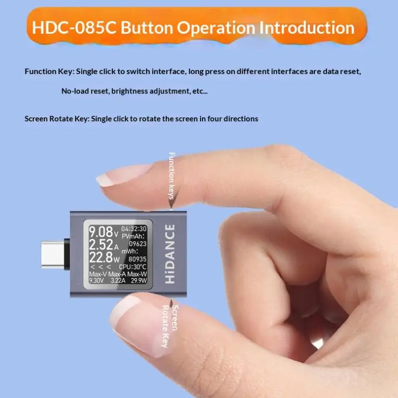 13-in-1 DC USB Multimeter Tester | 4.5–50V 12A OLED Type-C