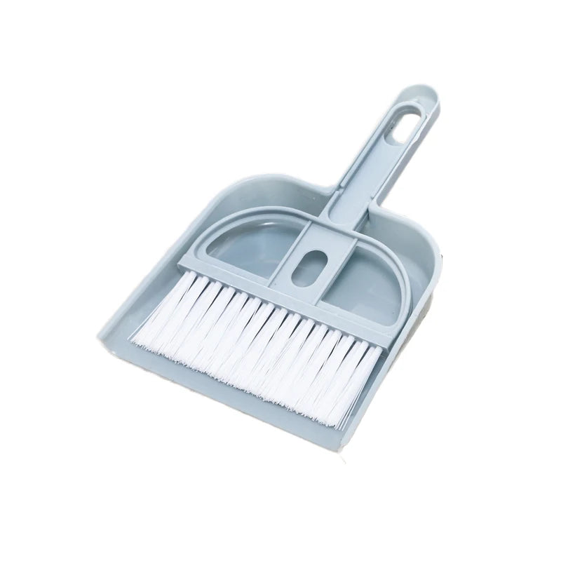 BOOTEELY A Suit Of Mini Small Broom On The Desktop Pets Home Keyboard Brush Plastic Shovel Brush Pet Cleaning Hanging Storage ﻿ Peaceful Pleasures Health and Wellness 2pcs Blue