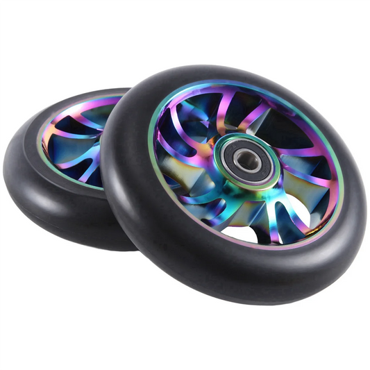 2Pcs 110 mm Colorful Aluminium Stunt Scooter Wheels Aluminum Scooter Wheel Scooter Accessories Peaceful Pleasures Health and Wellness NONE
