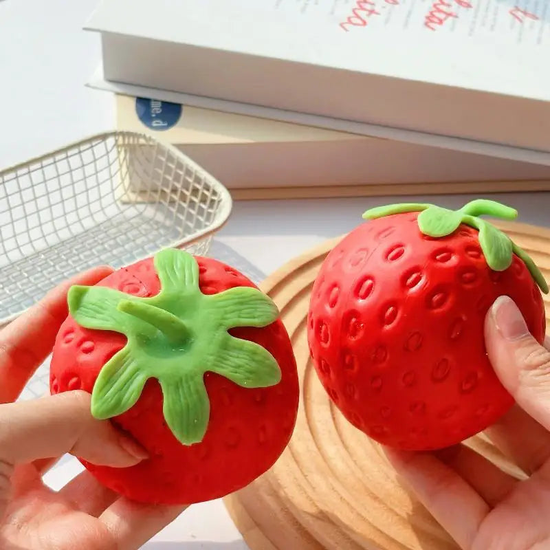 Strawberry Squeeze Toy – Slow Rebound Stress Relief Fidget Ball