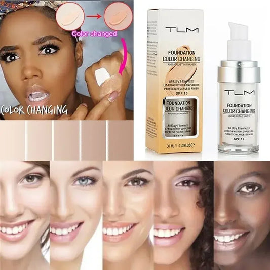 TLM Color Changing Liquid Foundation | Matte & Hydrating Liquid Foundation Peaceful Pleasures Health and Wellness