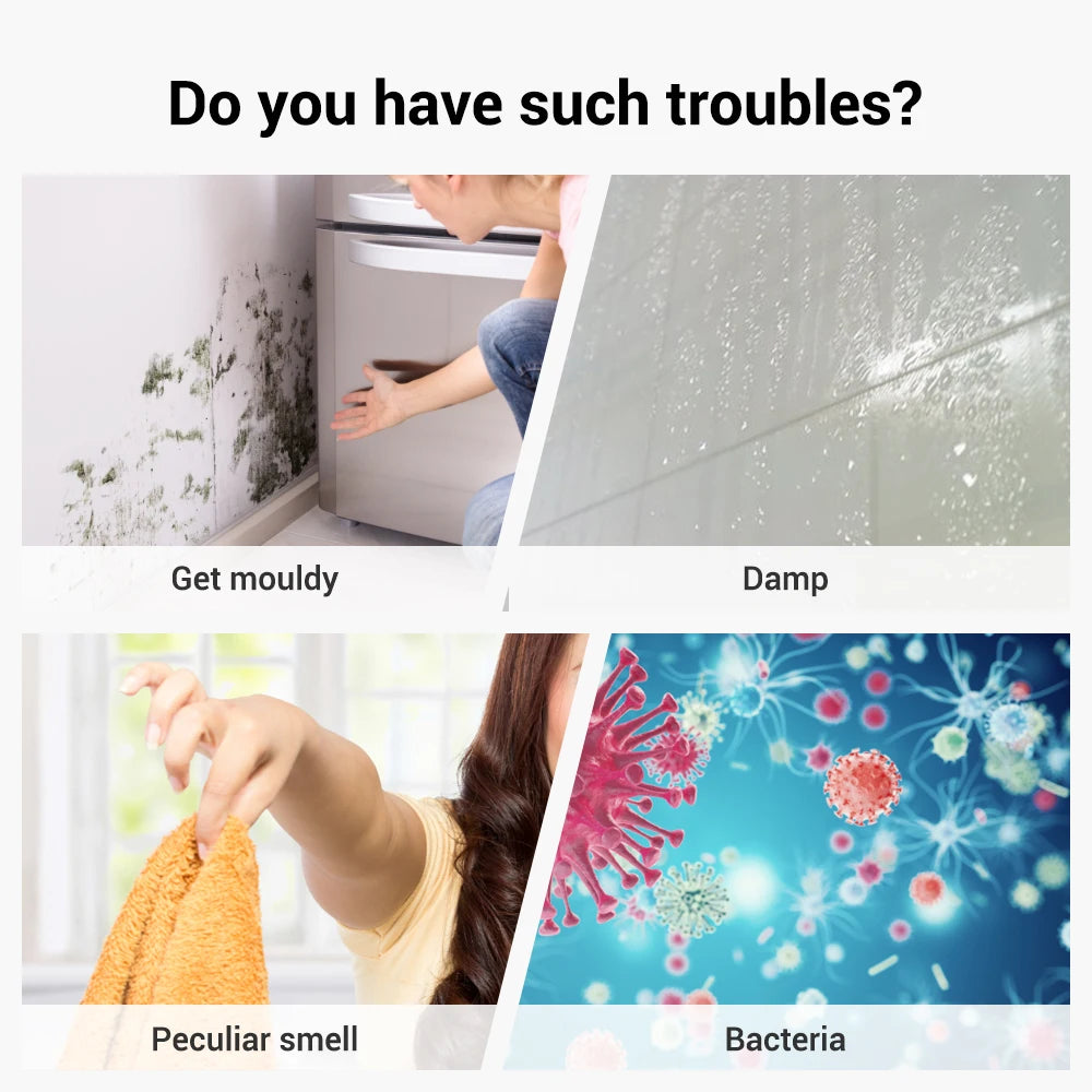 Household Small Dehumidifier for Home Portable Air Dry No Water Mist Mini Humidity Dehumidifiers for Bedroom with Auto Shut Off Peaceful Pleasures Health and Wellness