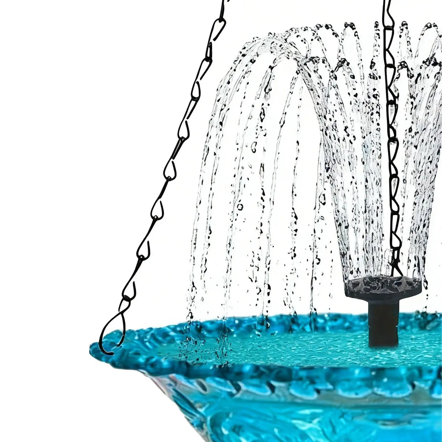 2-in-1 Solar Bird Bath Fountain – Hangable Cascading Outdoor