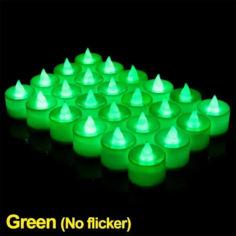 Flameless LED Tea Light Candles Set of 6 – Battery Included