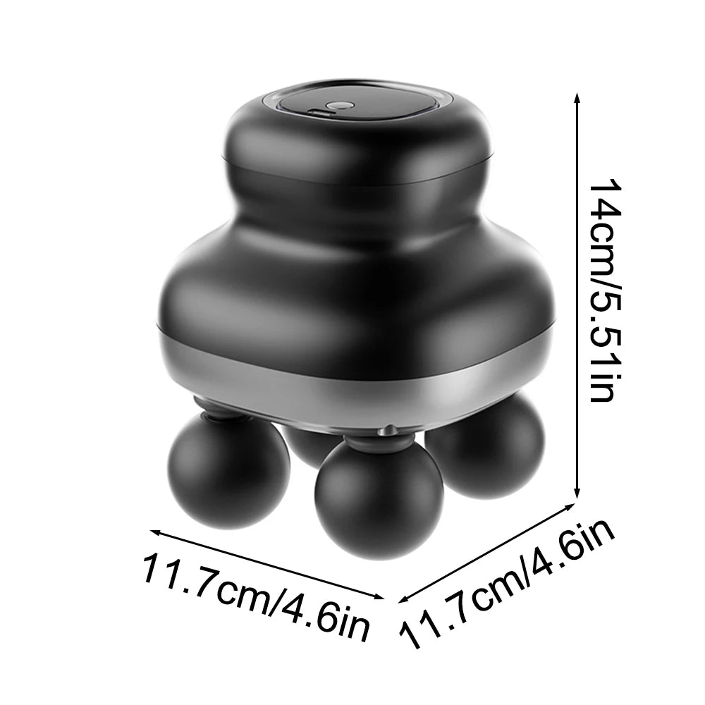 Four Head Fascia Gun, Household Fully Automatic Muscle Relaxation Massager, Mini Electric Massager Peaceful Pleasures Health and Wellness