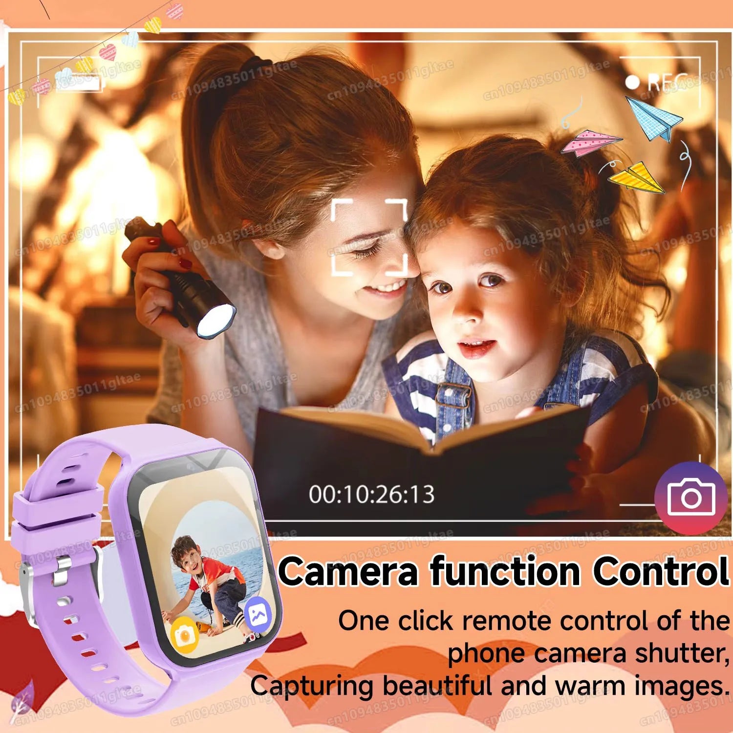 New Smartwatch For Kids HD Camera Flashlight Study Partners Multi Games Calculator Children's Day Birthday Gift Boys Girls HW12 Peaceful Pleasures Health and Wellness
