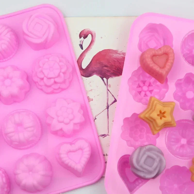 Flower Grass Mold Silicone Multi-style Baking Cake Candy Chocolate