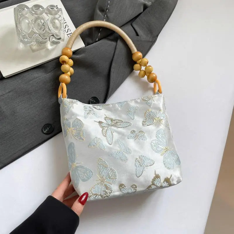 Chinese Butterfly Embroidered Shoulder Bag | Retro Women's Handbag