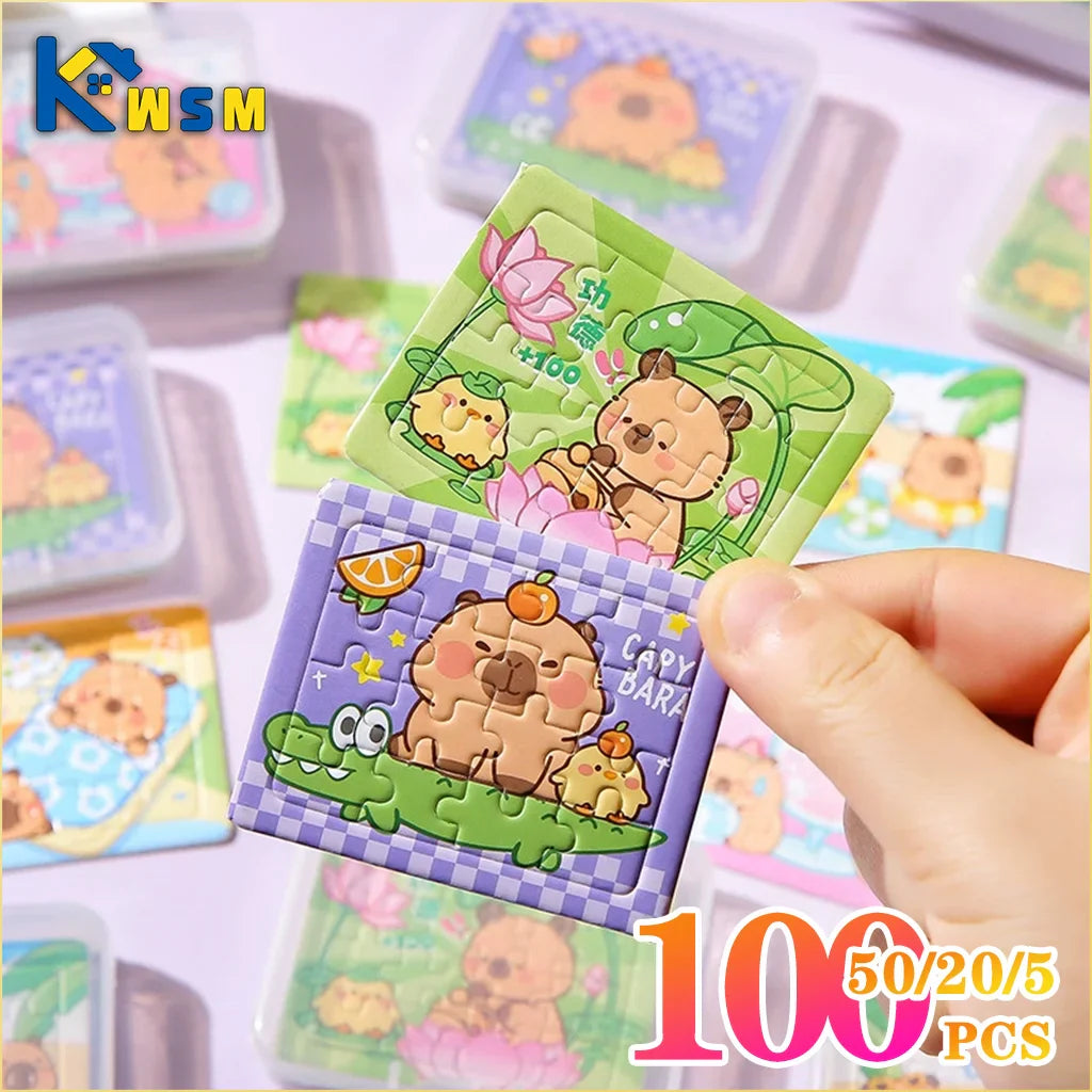 Capybara Jigsaw Puzzles for Kids – Party Favors & Prizes