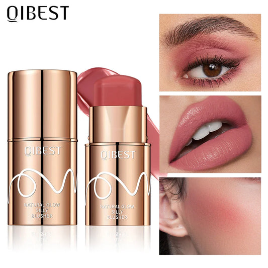 QIBEST 3-in-1 Makeup Stick – Lipstick, Blush & Eyeshadow Cream Makeup Stick Oasis Select