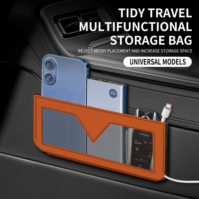 Car Door Storage Bag – PU Leather Multi-Pocket Hanging Organizer Car Door Organizer Peaceful Pleasures Health and Wellness