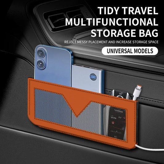 Car Door Storage Bag – PU Leather Multi-Pocket Hanging Organizer Car Door Organizer Peaceful Pleasures Health and Wellness