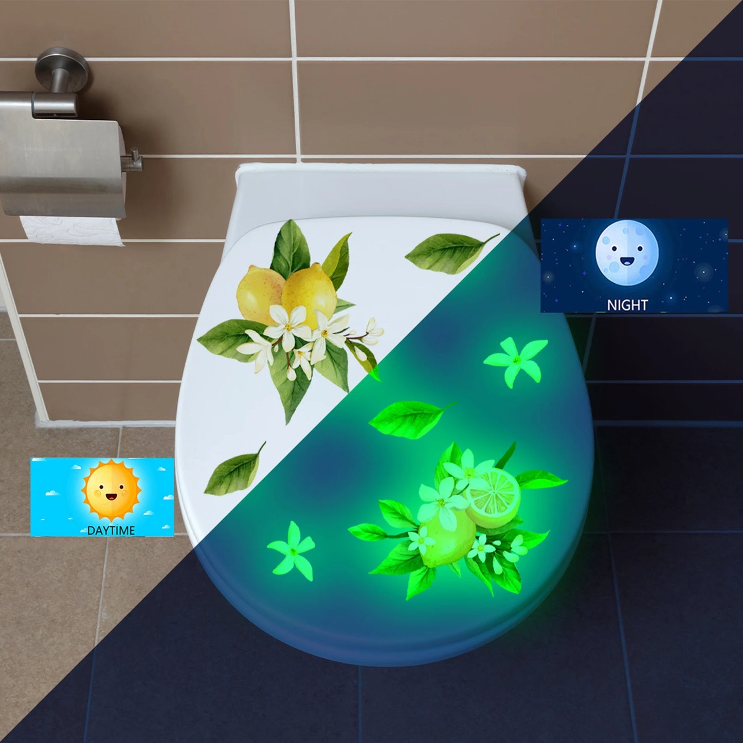 Glow-in-the-Dark Animal Toilet Sticker | Fun Bathroom Decor
