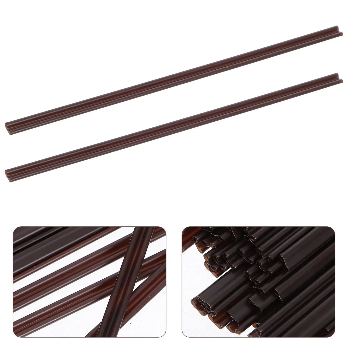 100Pcs Two-Hole Coffee Stirrer Straws Plastic Disposable Stir Sticks for Hot Cold Drinks Coffee Bars Offices Homes Brown Peaceful Pleasures Health and Wellness Default Title