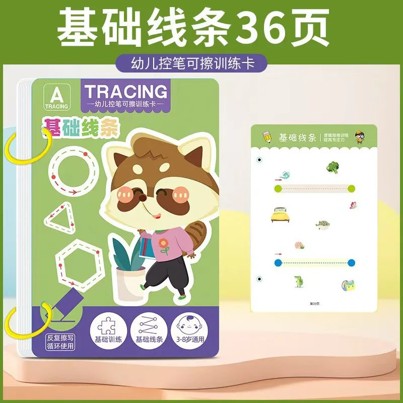 Toddler Pen Control Training Workbook Baby Magical Tracing Practice