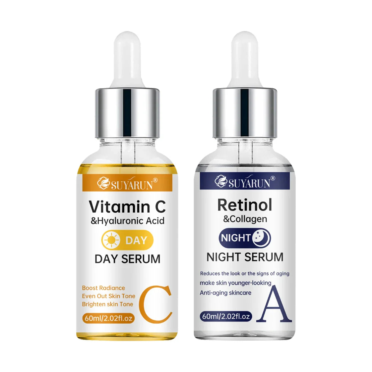 SUYARUN Vitamin C & Retinol Serum – Brightening Anti-Aging Duo