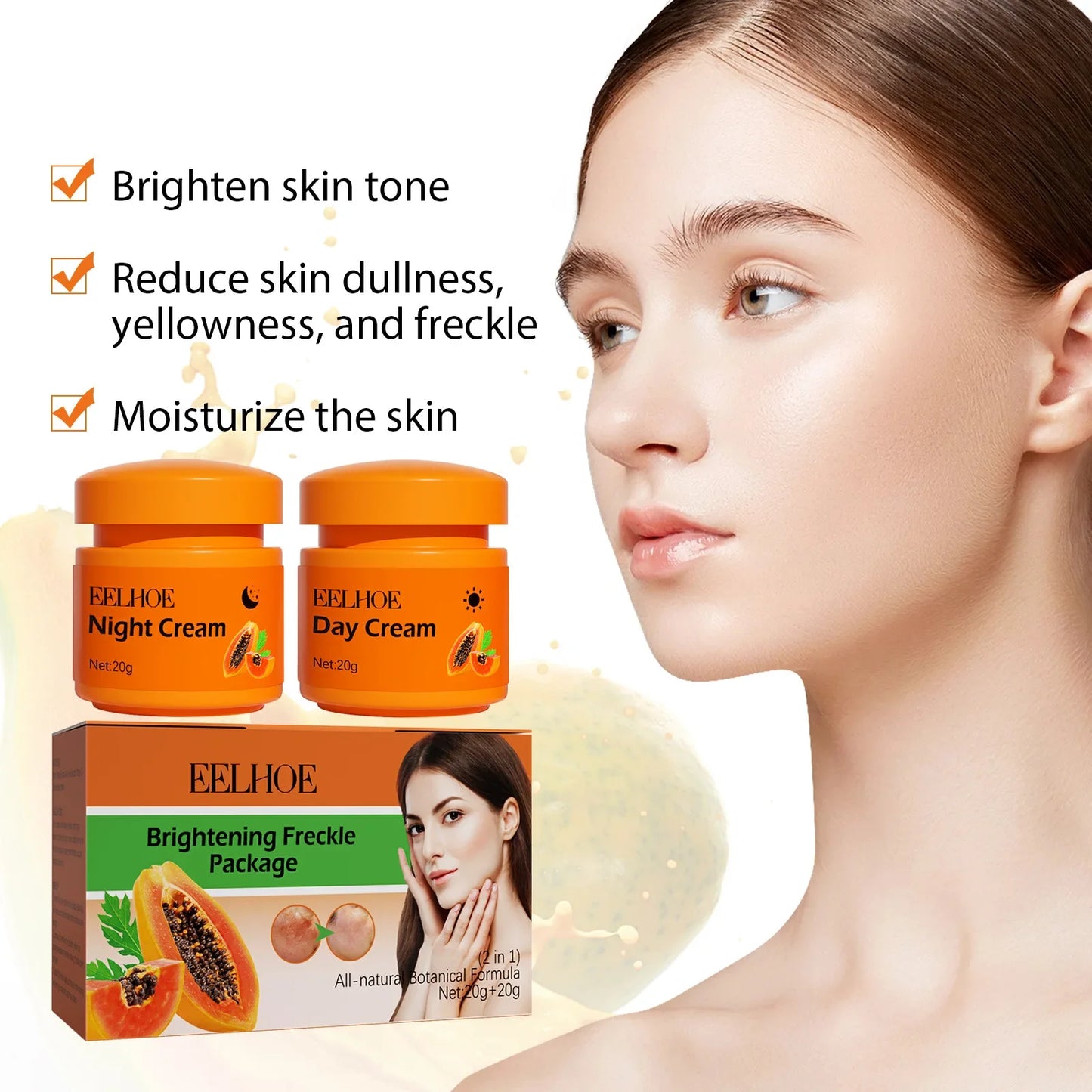 EELHOE Papaya Whitening Day & Night Face Cream – Dark Spots