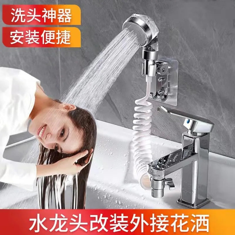 Faucet Diverter Valve & Handheld Shower Head Adapter Set