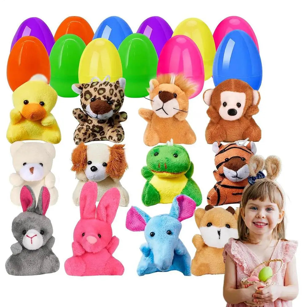 Prefilled Easter Eggs with Plush Animal Toys – 12, 24 or 36 Pack Prefilled Easter Eggs Peaceful Pleasures Health and Wellness 12pcs CN