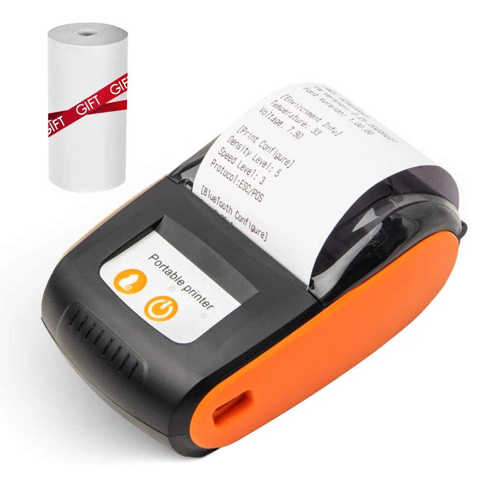 58mm Bluetooth Thermal Receipt Printer | USB, iOS, Android & Windows