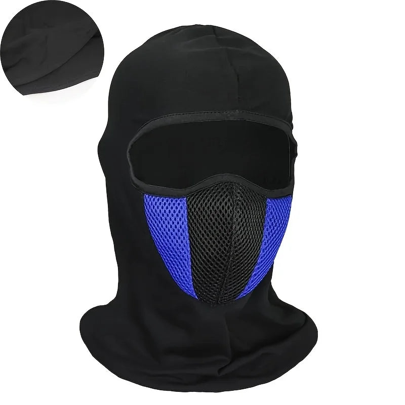 Cotton Windproof UV Protection Balaclava For Mens and Women Full Face & Neck Cover Mask Cycling Equipment Outdoor Peaceful Pleasures Health and Wellness Black Blue