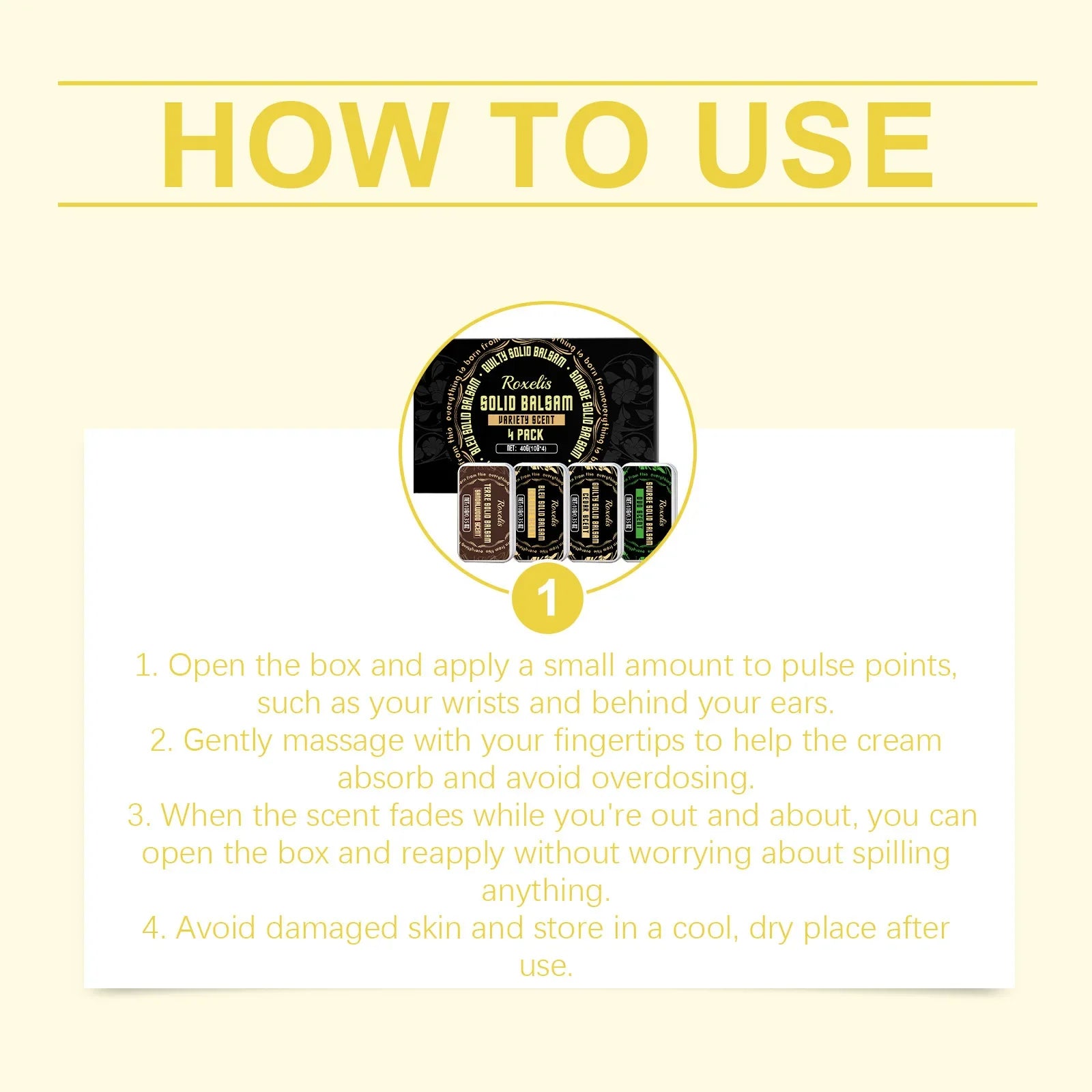 Roxelis Solid Perfume Set – Fresh Long-Lasting Men's Fragrance Men's Solid Perfume Oasis Select