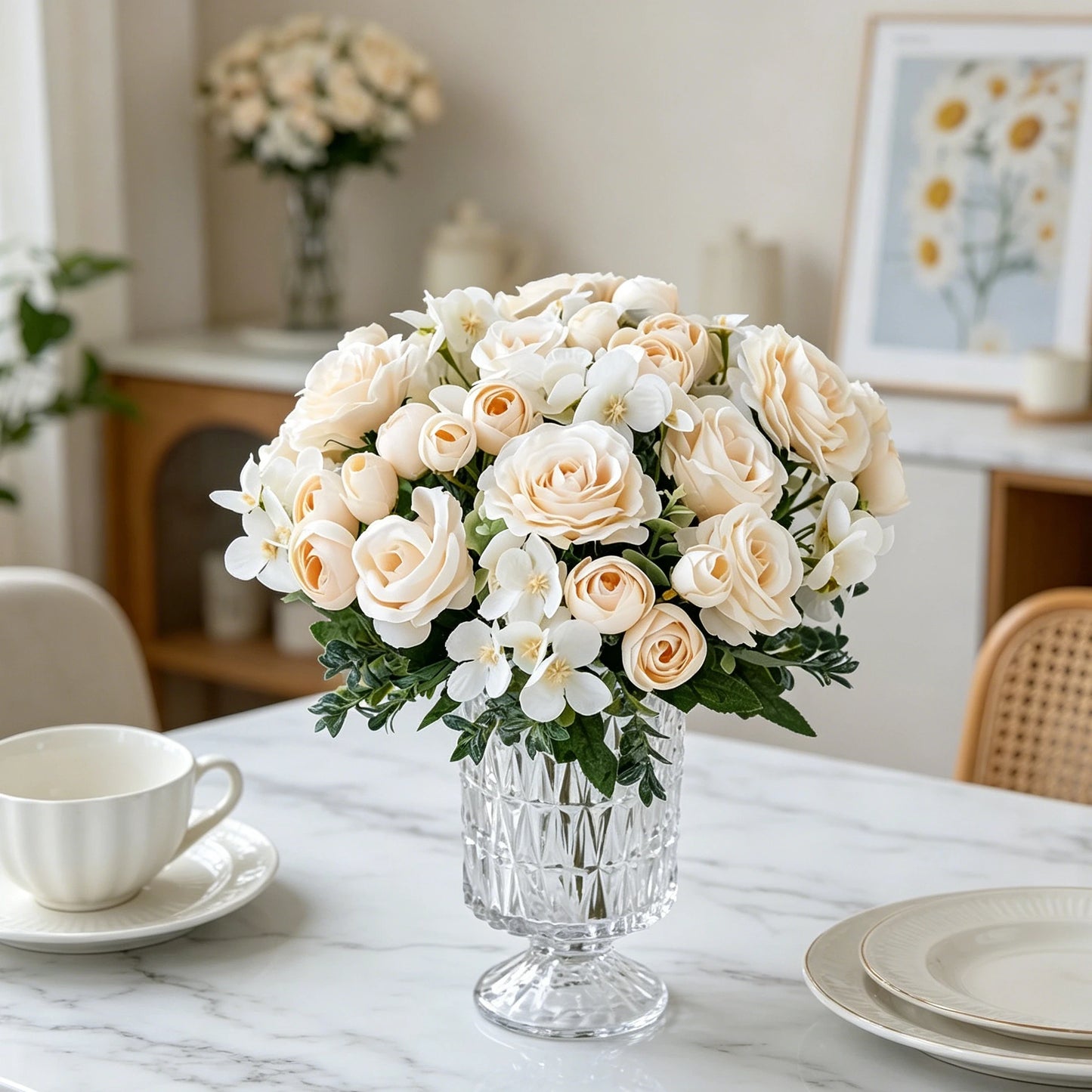Artificial Silk Rose Bouquet | Wedding & Home Floral Decor