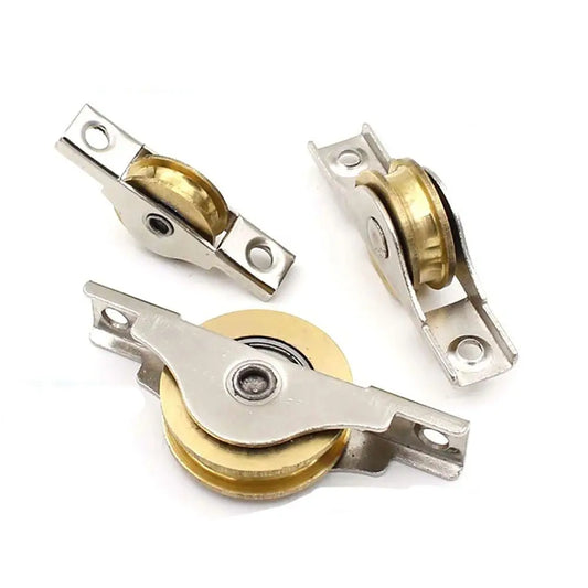 Portable Steel Barn Door Rollers Silver Iron Sliding Door Bottom Pulley Black Sliding Door Track Wheel Worker Peaceful Pleasures Health and Wellness 75mm