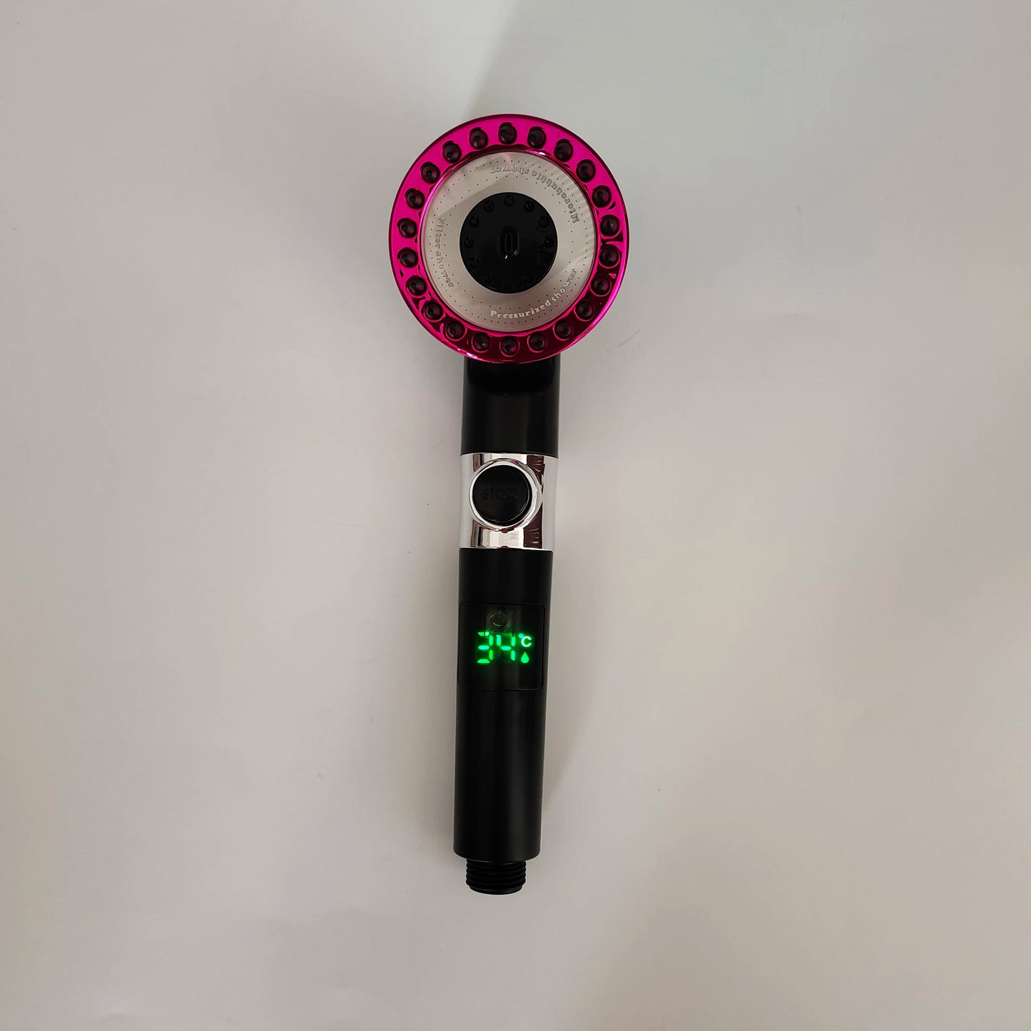 3-Mode High Pressure Handheld Shower Head with Temp Display