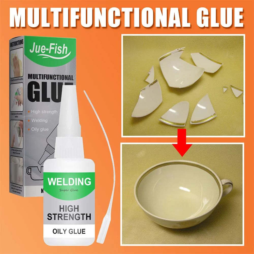 Strong Oily Glue Welding Agent Quick Dry Durable Acrylate Adhesive Glue for Household Metal Glass Surface Peaceful Pleasures Health and Wellness