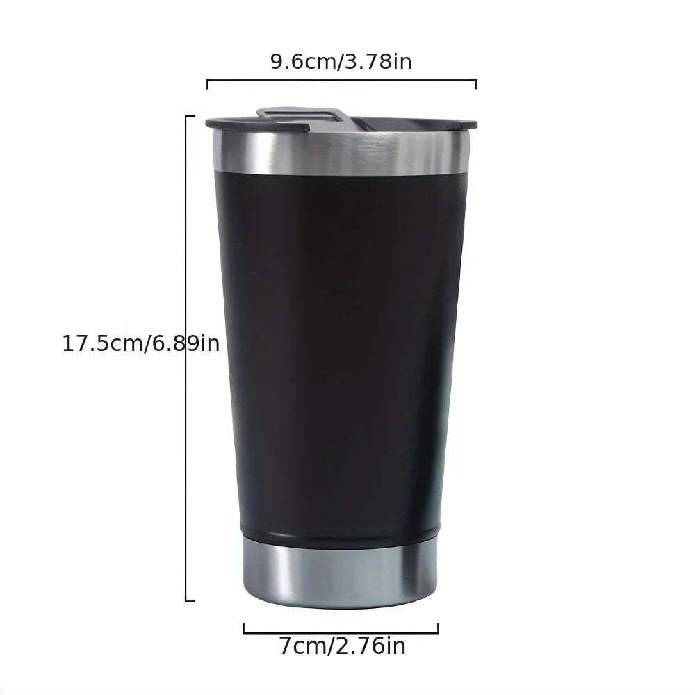 8-Pack 16oz Vacuum Insulated Beer Tumbler Set with Bottle Opener