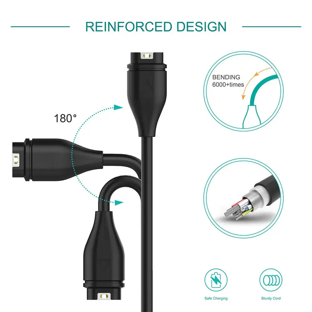 Garmin Charger Cable – Fenix 7/6/5, Forerunner, Venu & More