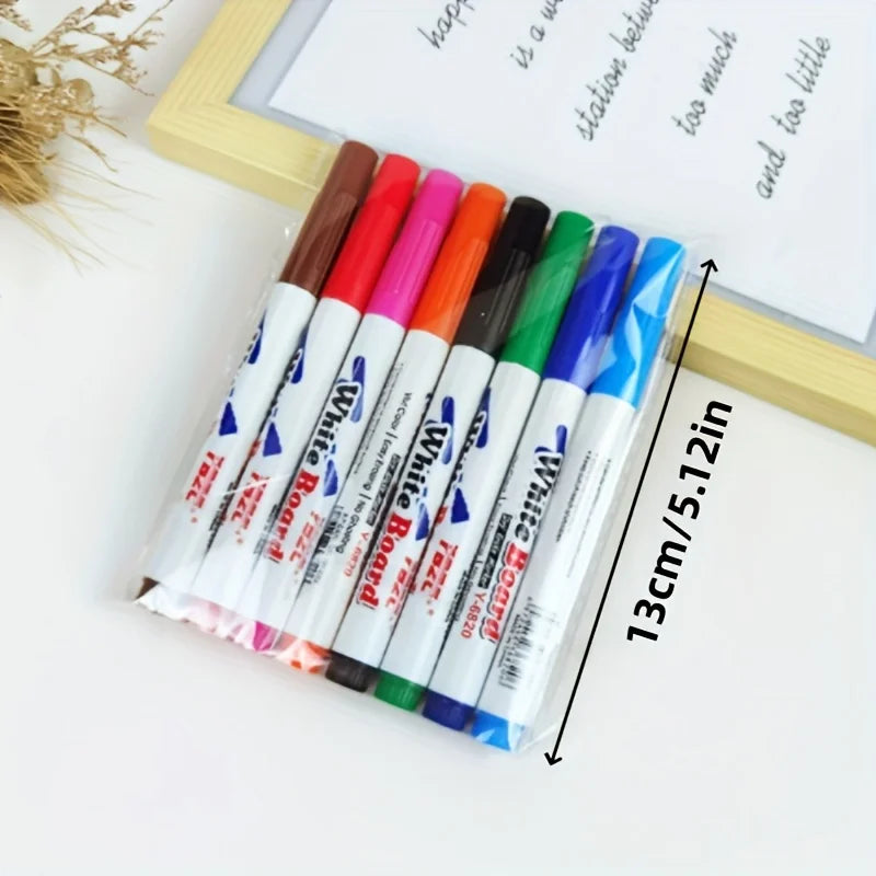 A 9-piece set featuring magical water painting pens with floating ink, mixed-color marker pens, suitable for drawing and various Peaceful Pleasures Health and Wellness