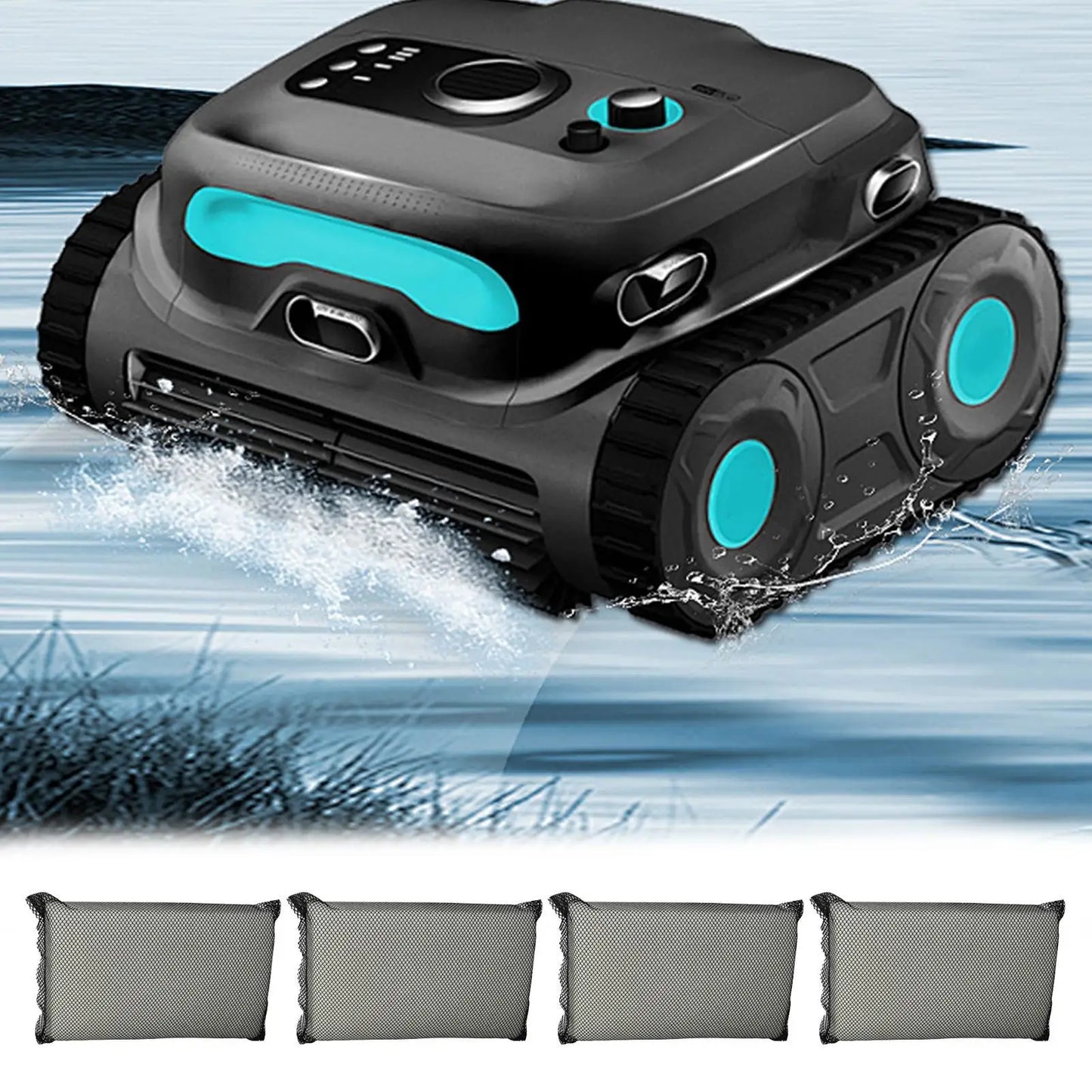 4-Pack Pool Robot Fine Filter Pads | Power 4.0 Replacement Pool Filter Replacement Peaceful Pleasures Health and Wellness