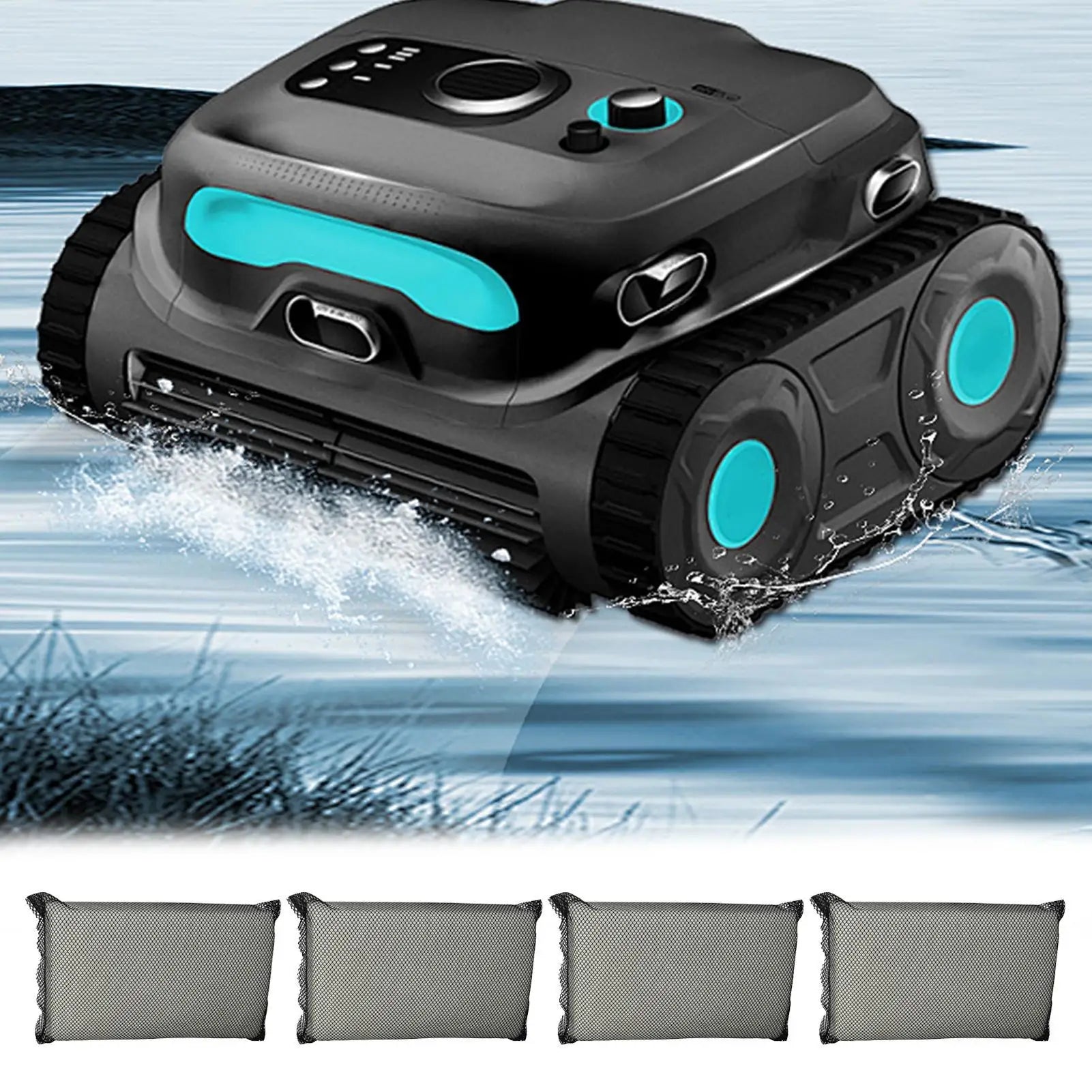 4-Pack Pool Robot Fine Filter Pads | Power 4.0 Replacement Pool Filter Replacement Peaceful Pleasures Health and Wellness