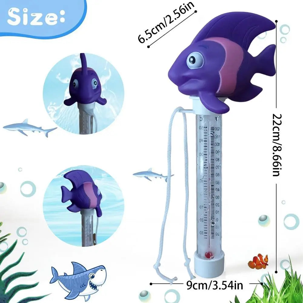 Pool Temp Gauge Cartoon Temperature Meter Pool Floating Easy Read Temp Gauge for Cold Plunge Hot Tub Ice Bath SPA Aquarium Pond Peaceful Pleasures Health and Wellness Purple China Mainland
