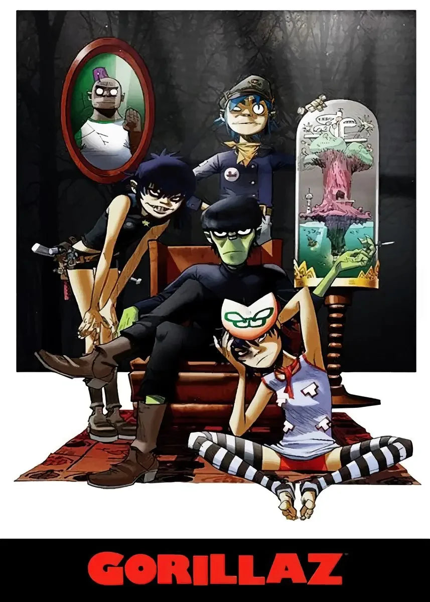 Gorillaz Canvas Wall Art Poster | Hip Hop Music Fan Decor