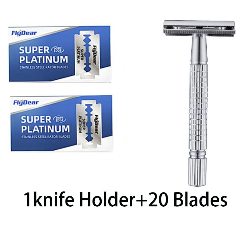 Men's Stainless Steel Double-Blade Safety Razor | Classic Manual