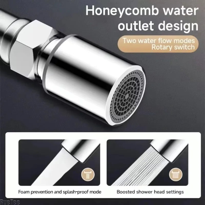 2-Mode Flexible Faucet Extender | Bendable Stainless Steel Hose
