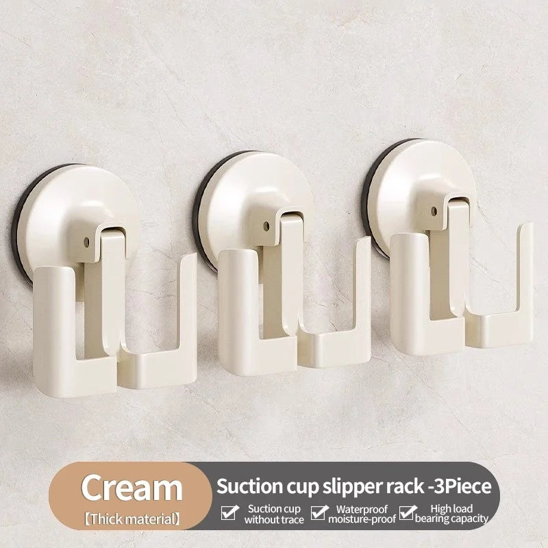 Drill-Free Suction Cup Bathroom Shelf & Wall Hook Rack