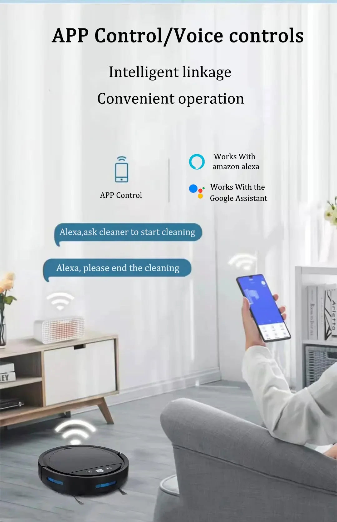 GUOHE Robot Vacuum & Mop Combo – Auto-Recharge & HEPA