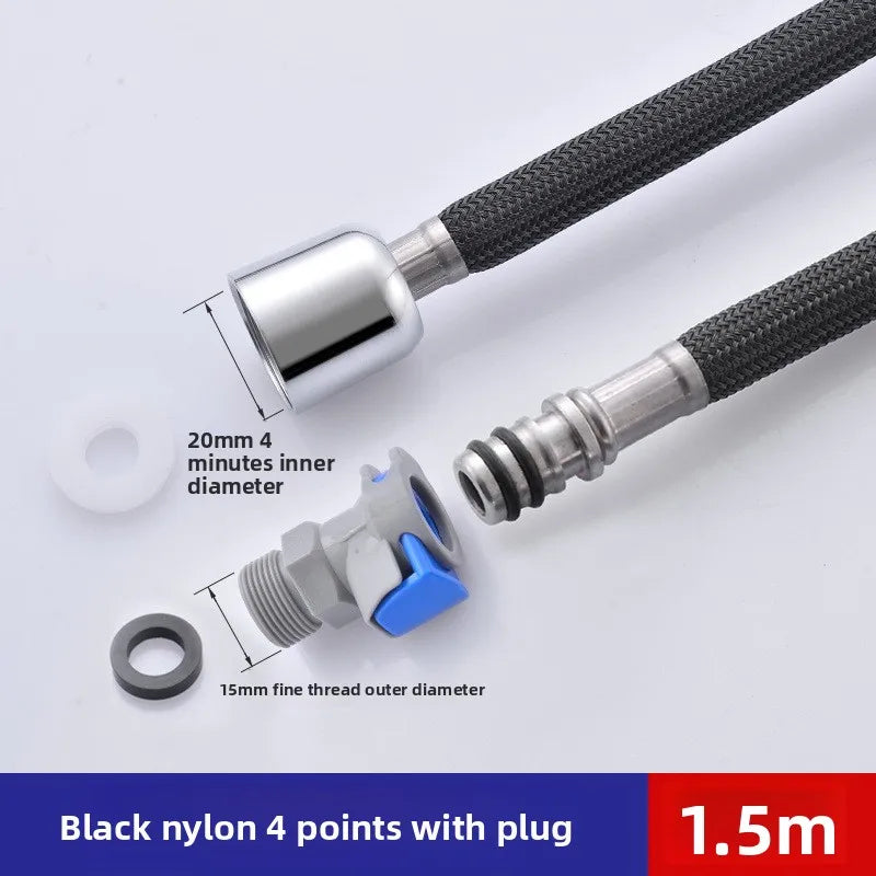 Flexible Nylon Shower Hose 1.5M/2.0M High Pressure G1/2