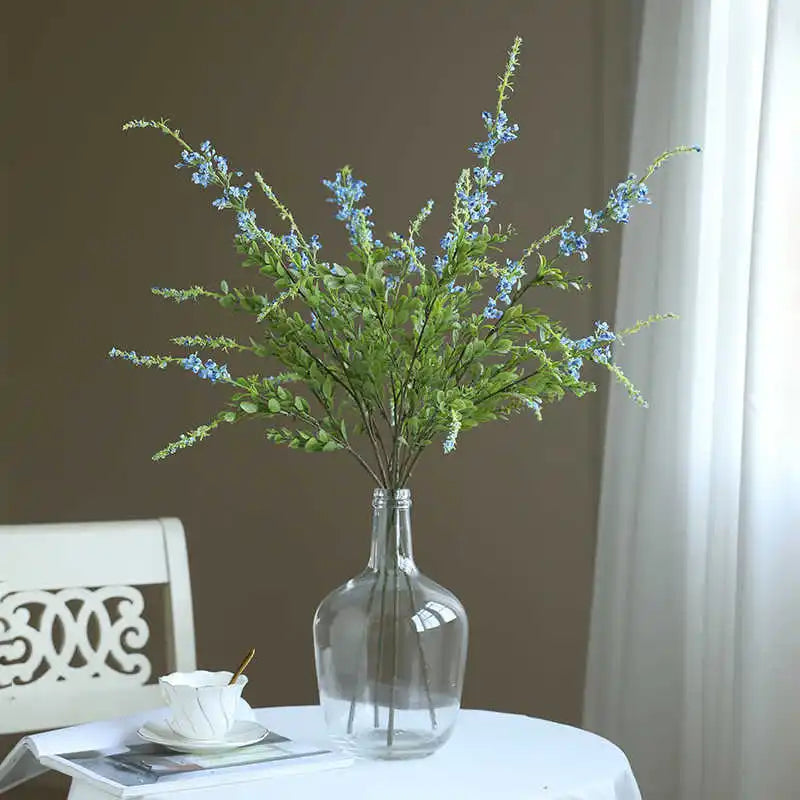 5-Pack Artificial Sage Grass Silk Flowers for Wedding & Home Decor
