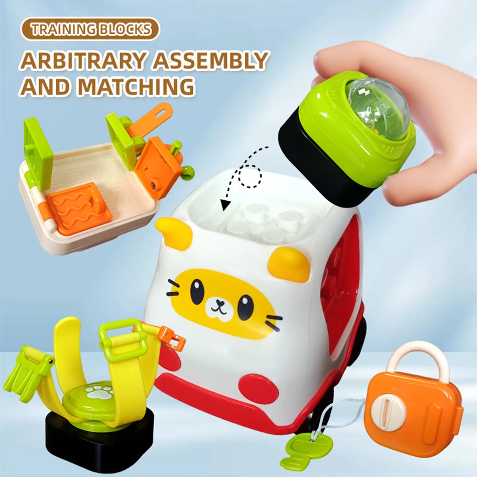 2in1 Baby Busy Ball Cute Car Toys Montessori Education Learning