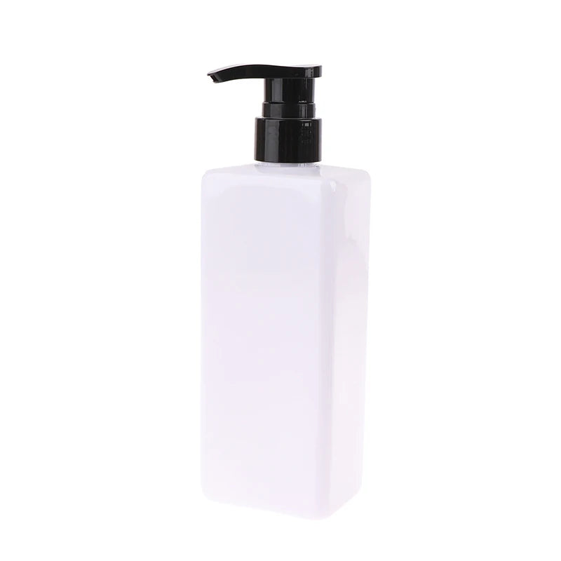 500ml Square Pump Dispenser Bottle – Refillable PET Plastic