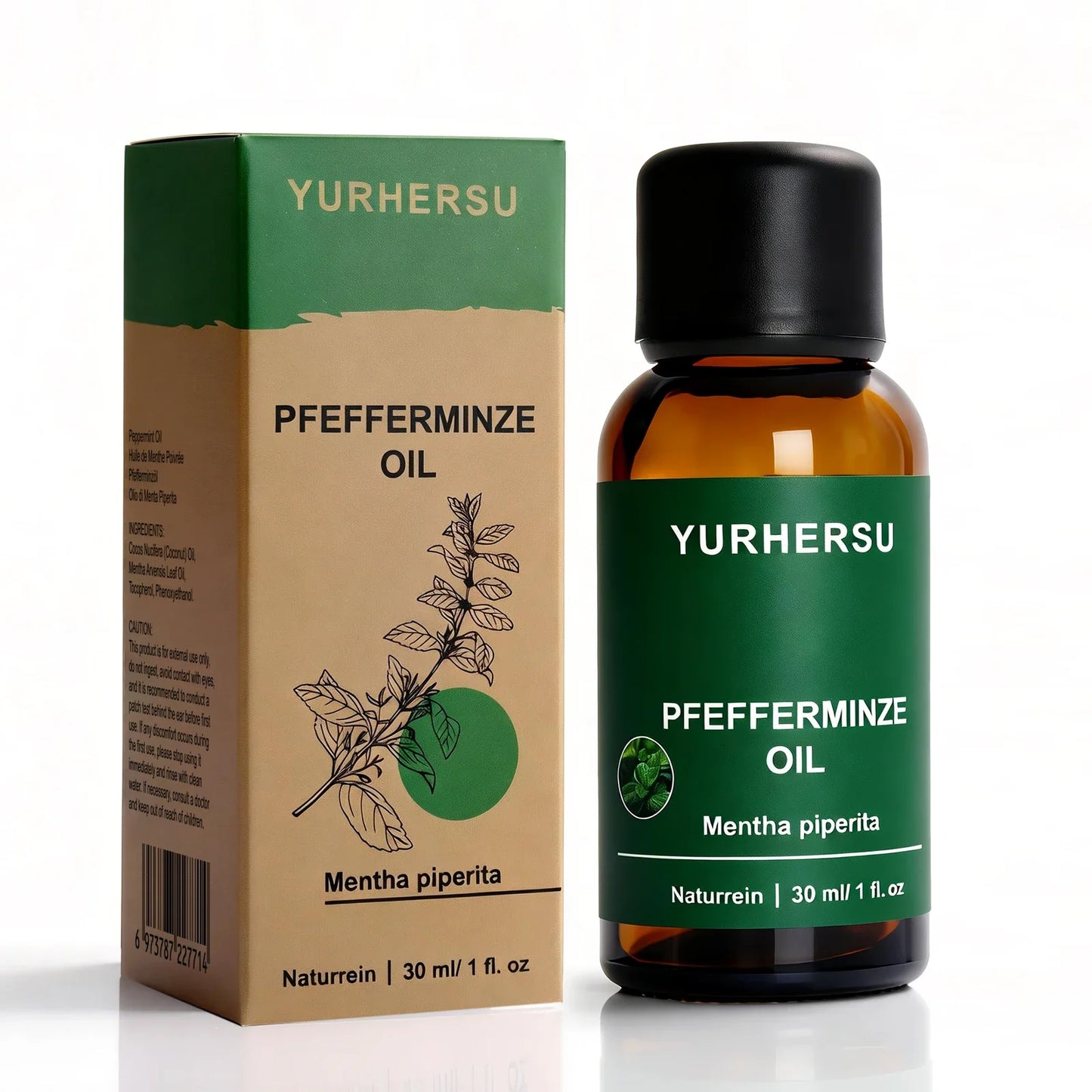 Pure Peppermint Essential Oil 30ml – Focus, Clarity & Cooling