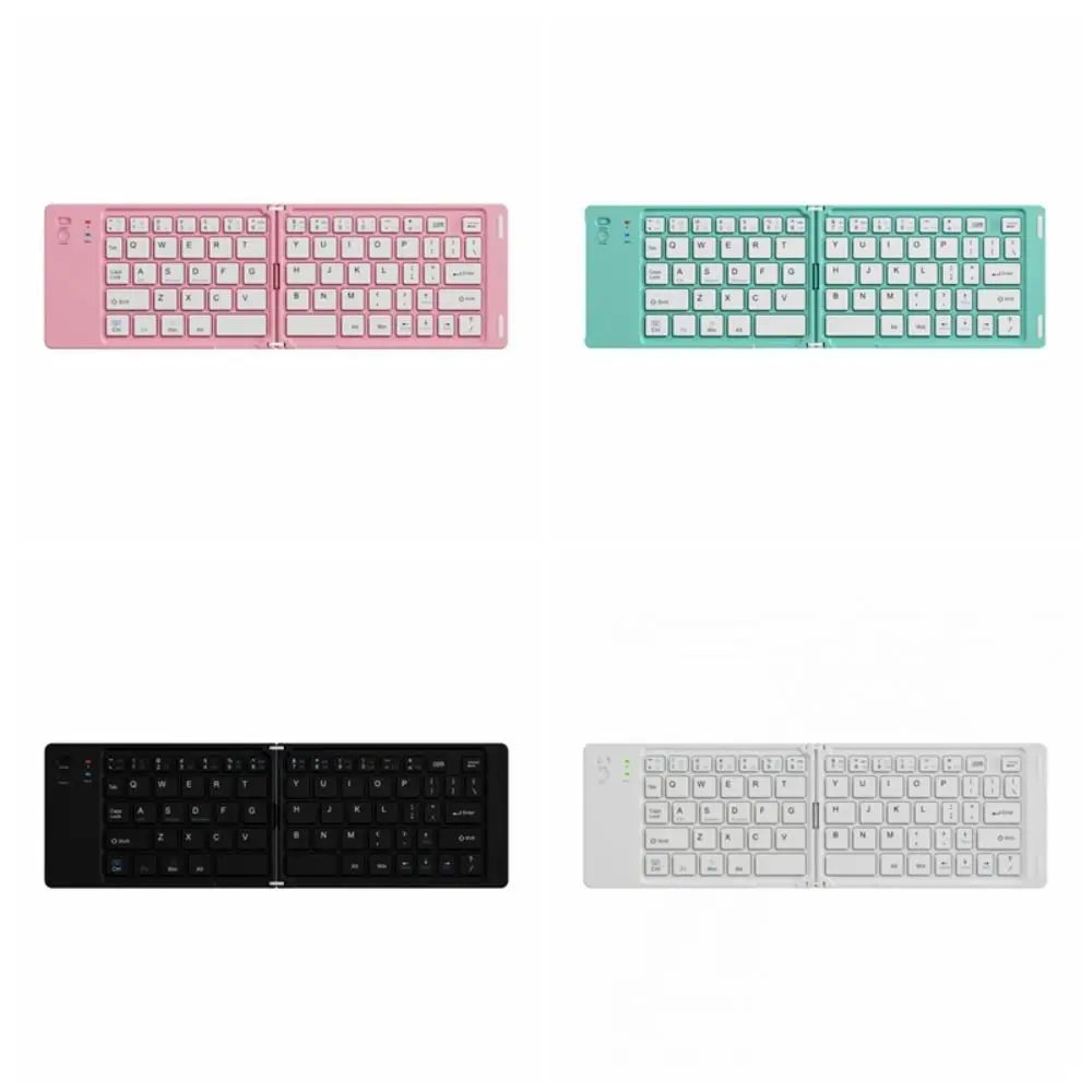 Mini Wireless Folding Keyboard Rechargeable Slim Design Bluetooth Keyboard Portable Universal Foldable Keyboard Mobile Use Peaceful Pleasures Health and Wellness
