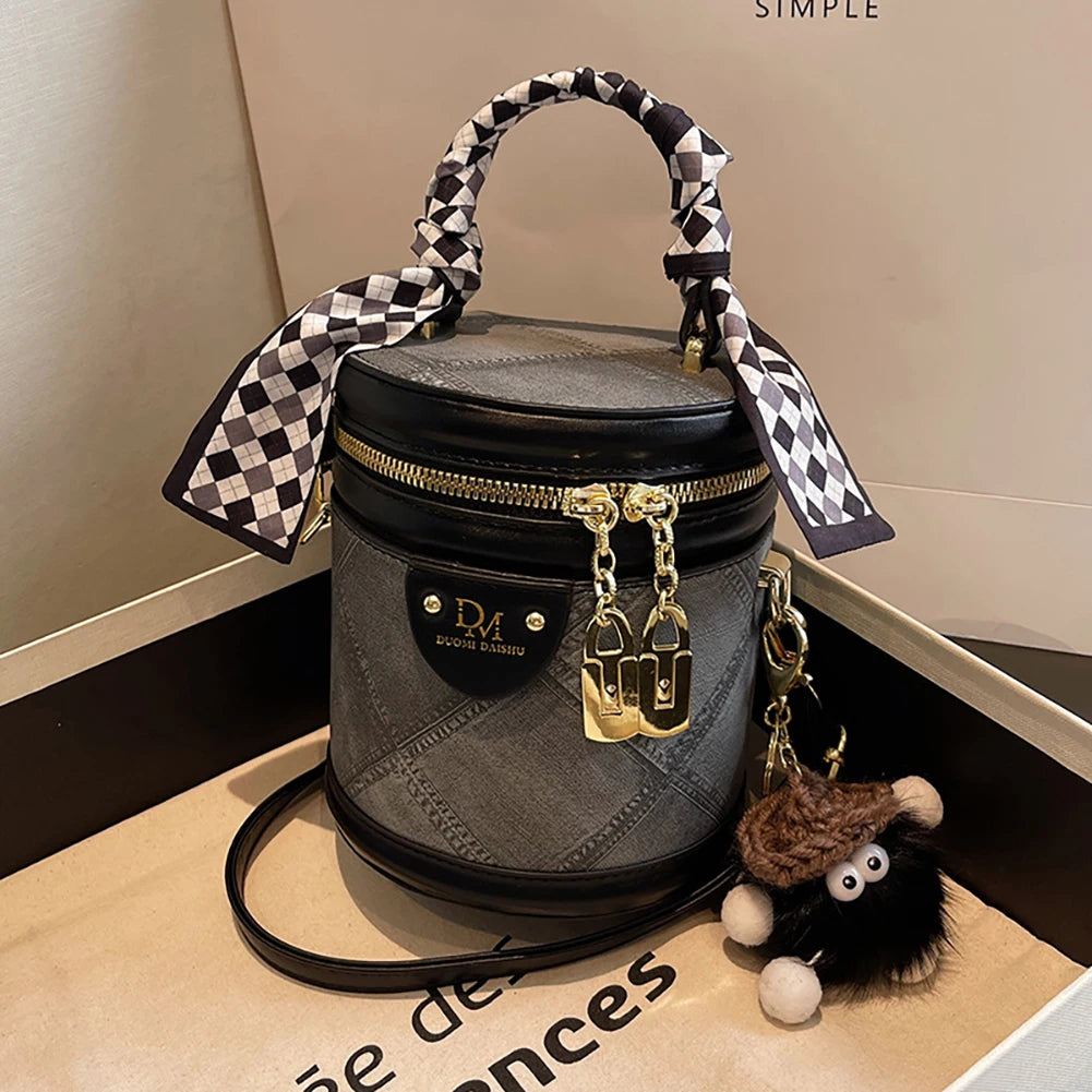 HOBBAGGO Women's PU Leather Bucket Bag | Crossbody Shoulder Purse